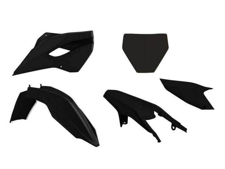 R-TECH BLACK PLASTIC KIT5 HUSQVARNA TC125 14-15, TC250 14-16, FC250-450 14-15