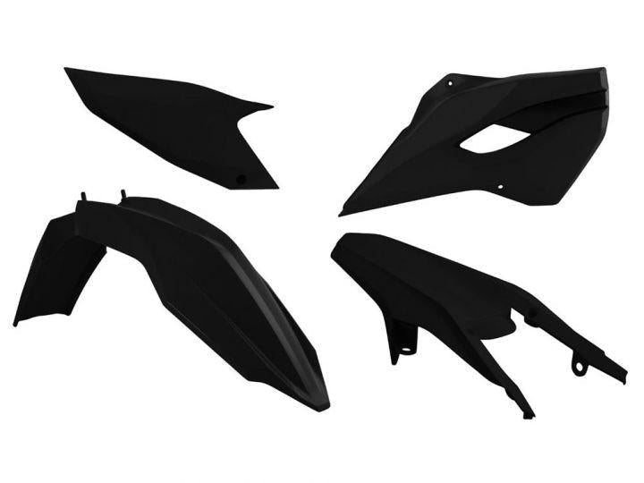 R-TECH BLACK PLASTIC KIT5 HUSQVARNA TE125-300, FE250-450 2014