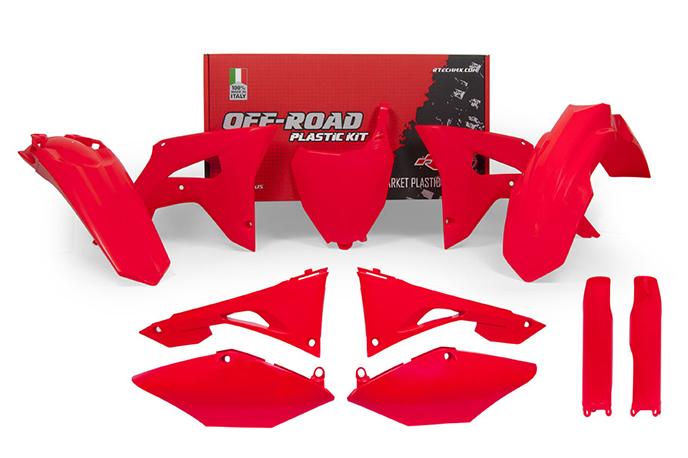 R-TECH NEON RED PLASTIC KIT HONDA CRF450R 2017-2018, CRF250R 2018