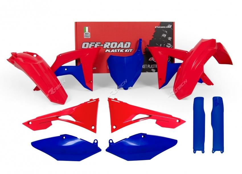 R-TECH RED/BLUE PLASTIC KIT HONDA CRF450R 2017-2018, CRF250R 2018