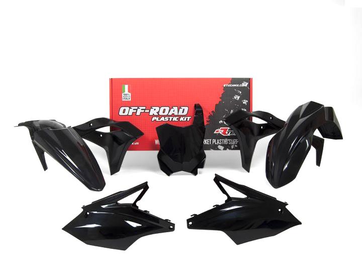 R-TECH BLACK PLASTIC KIT/5 KAWASAKI KX250F 2017-2020