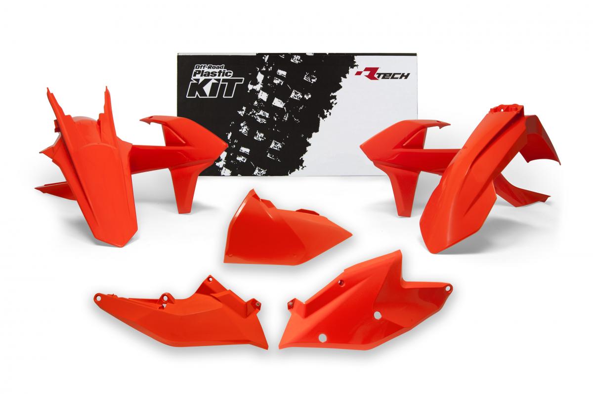R-TECH ORANGE PLASTIC KIT/5 KTM EXC/EXC-F 250-500 17-19, XC-W 125/150 17-19