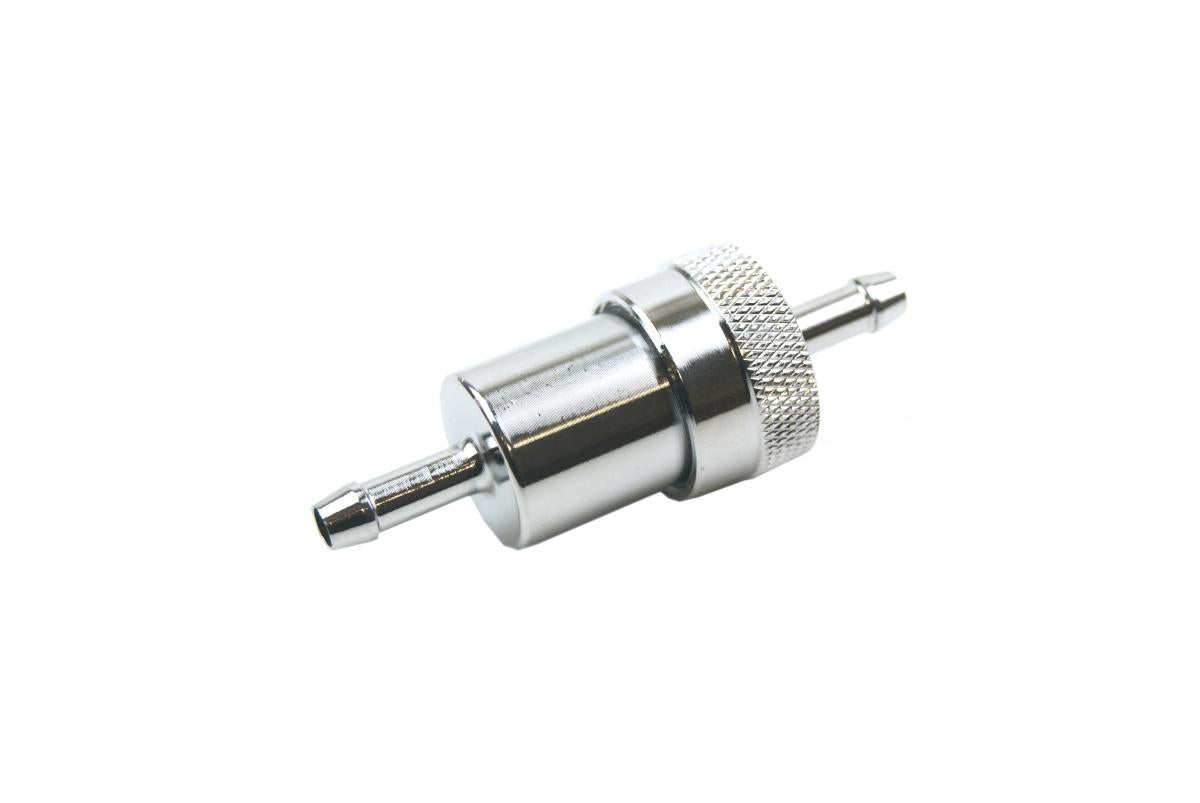SILVER 1/4" ALLOY FUEL FILTER