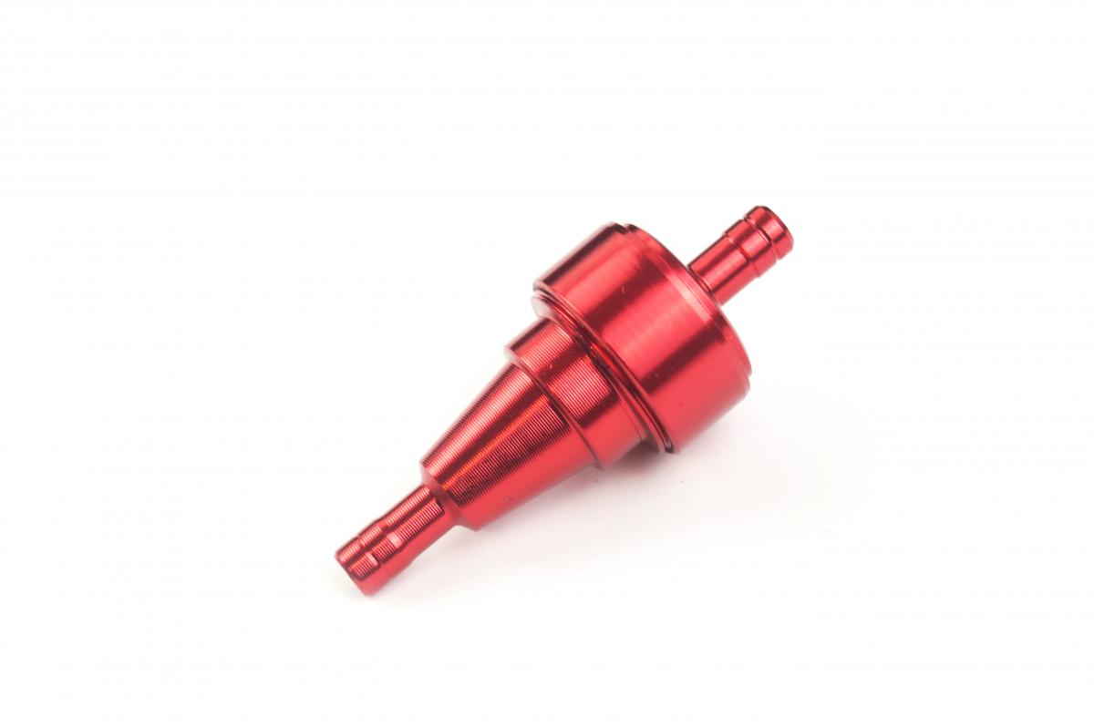 RED SMALL ALUM FUEL FILTER