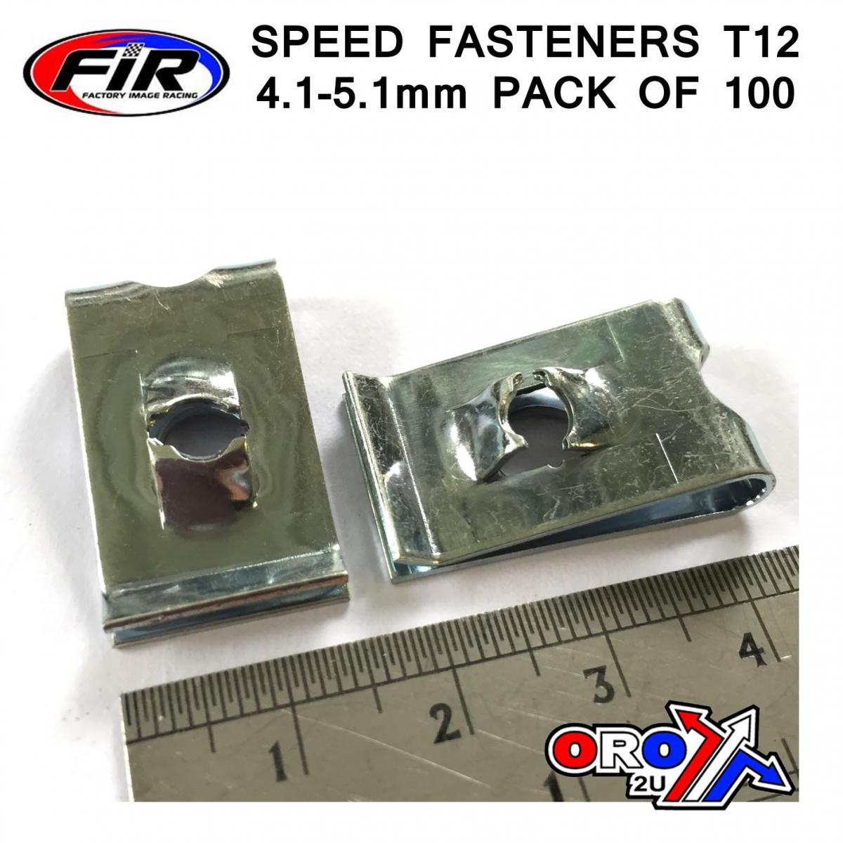 SPEED FASTENERS T12 4.1-5.1mm, PACK OF 100