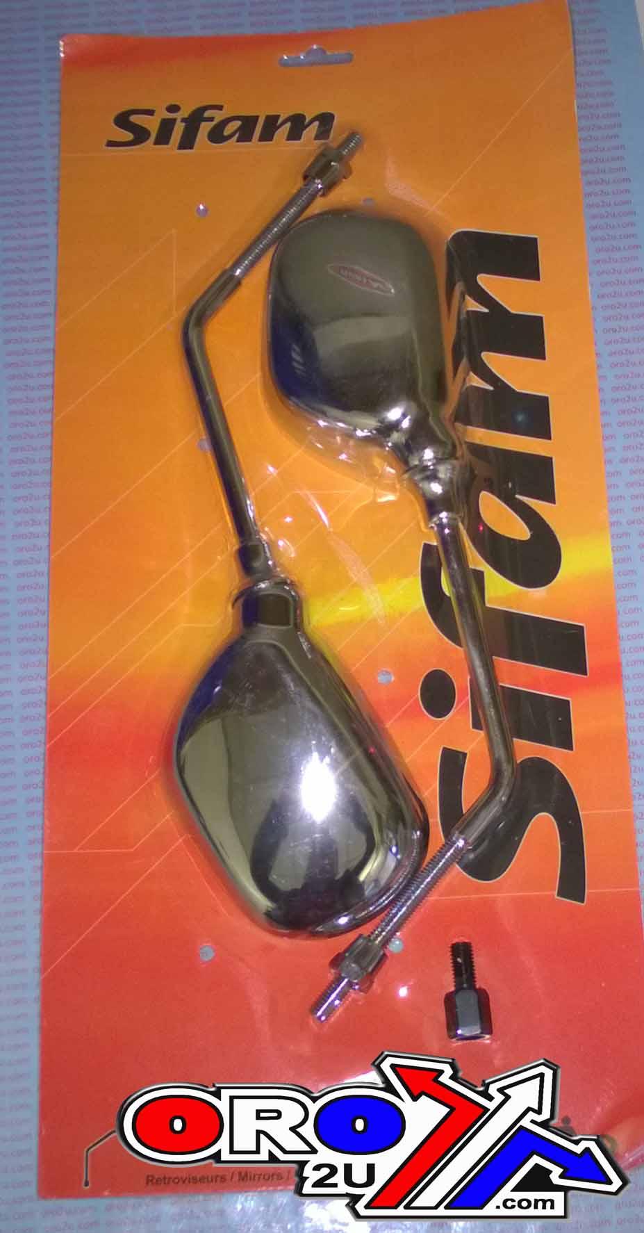 UNIVERSAL CHROME RETRO MIRROR, PAIR