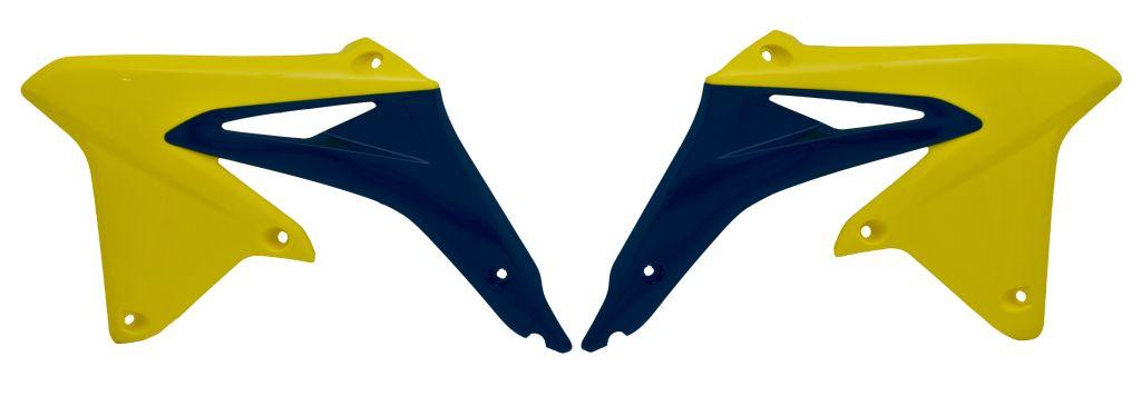 R-TECH YELLOW RADIATOR SCOOPS SUZUKI RM-Z450 2008-2017, RMX450Z 2010-2017