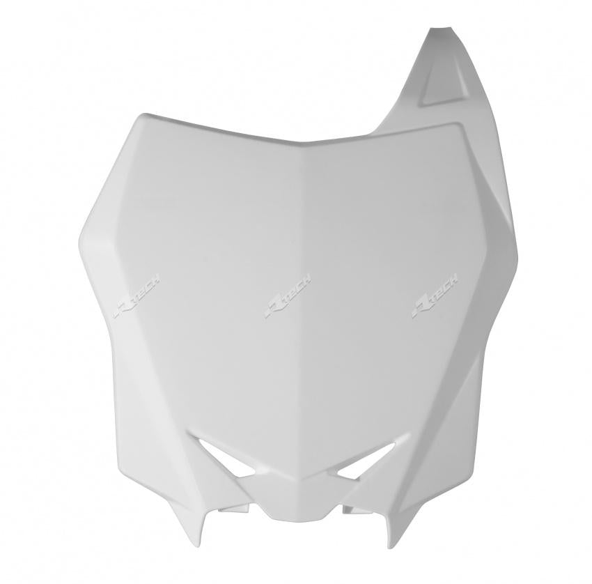 R-TECH WHITE FACTORY FRONT PLATE SUZUKI RM-Z250 2010-2018, RM-Z450 2008-2017