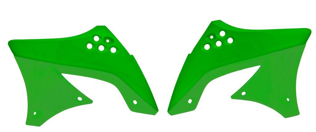 R-TECH GREEN RADIATOR SCOOPS KAWASAKI KX450F 2009-2011