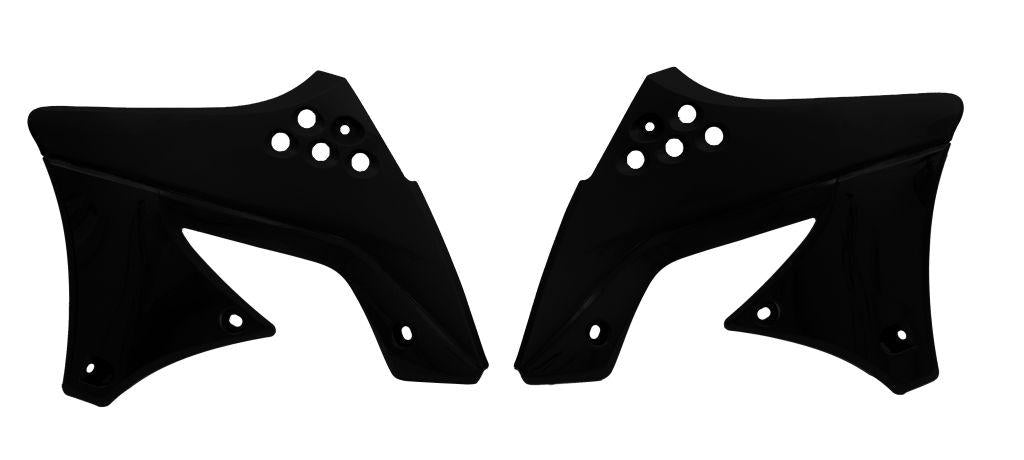 R-TECH BLACK RADIATOR SCOOPS KAWASAKI KX250F 2009-2012