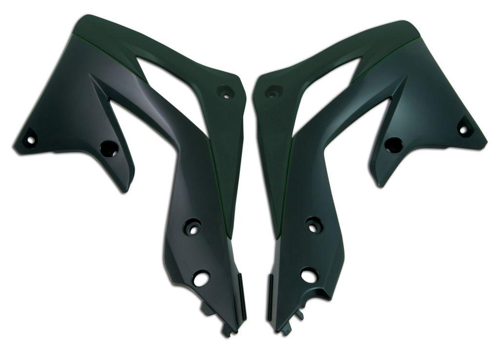 R-TECH BLACK RADIATOR SCOOPS KAWASAKI KX450F 2012-2015