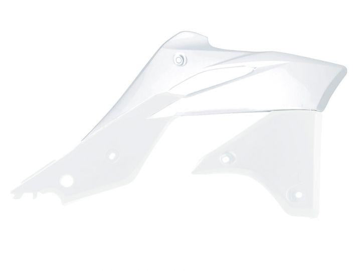 R-TECH WHITE RADIATOR SCOOPS KAWASAKI KX250F 2013-2016