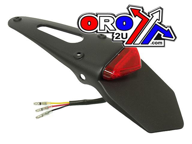 REAR FENDER ADD ON WITH LED LIGHT (RED LENS) E-Marked Specification.