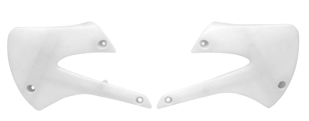 R-TECH WHITE RADIATOR SCOOPS KAWASAKI KX85 1998-2013, KX100 2004-2013
