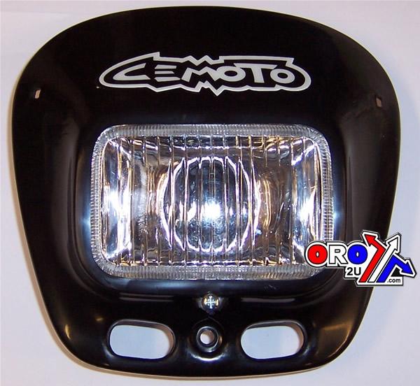 UNIVERSAL BLACK CEMOTO TRIALS HEAD LIGHT