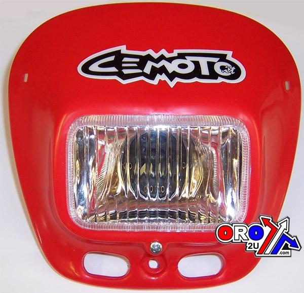 UNIVERSAL RED CEMOTO TRIALS HEAD LIGHT