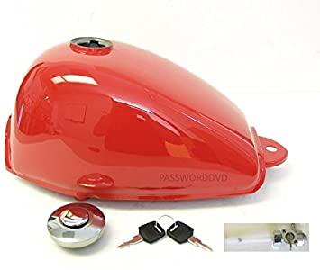RED FUEL TANK+CAP IGNITION, LOCK, KEY, HONDA Z50R Monkey