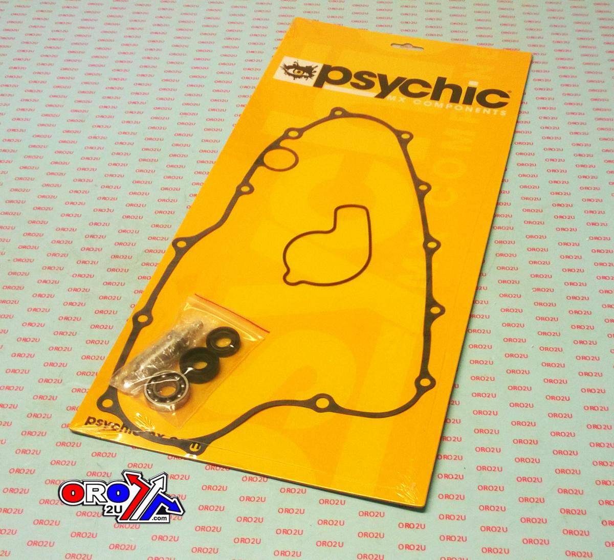 PSYCHIC WATER PUMP GASKETS + SEALS + BEARING HONDA CRF450R 02-08. WITH SHAFT