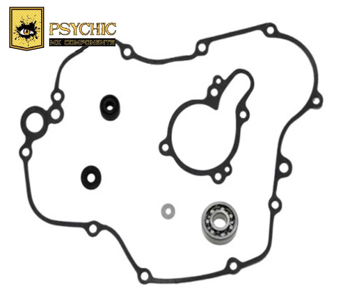 PSYCHIC WATER PUMP GASKET KIT KAWASAKI KX125 2003-2007, With Bearing