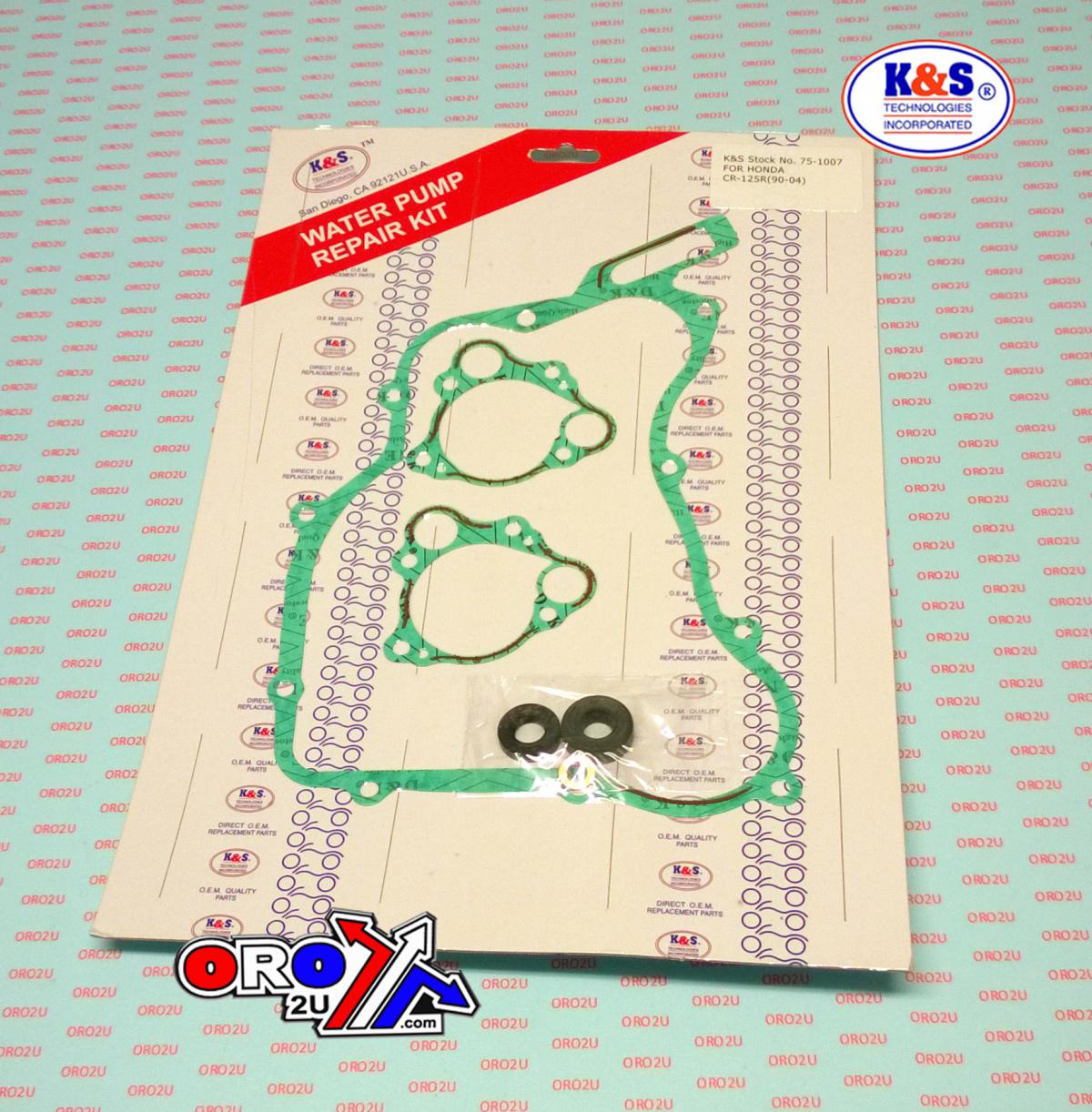 K&S WATER PUMP KIT HONDA CR125R 1990-2004, No bearing