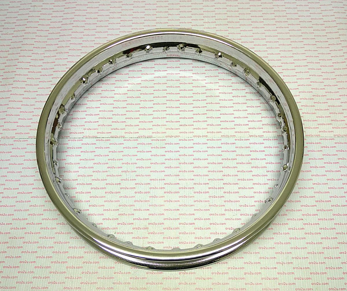 STEEL CHROME RIM 1.60x14", 36 SPOKE