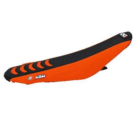 BLACKBIRD DOUBLE GRIP 3 ORG/BLK SEAT COVER KTM SX/SX-F 11-15, EXC 11-16