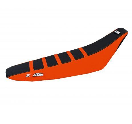 BLACKBIRD ZEBRA ORG/BLK SEAT COVER KTM SX/SX-F 11-15, EXC 11-16