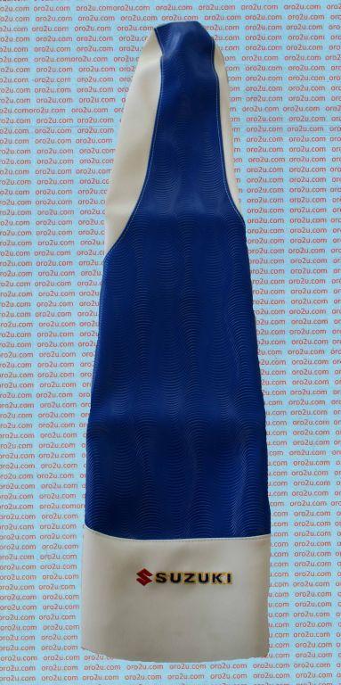 BLUE/WHITE SEAT COVER KAWASAKI KFX400 03-06, SUZUKI LT-Z400 03-08