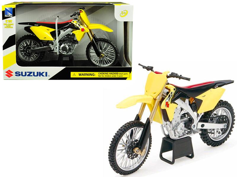 NEWRAY DIE CAST MODEL SUZUKI RM-Z 450 2014, YELLOW, SCALE 1:12