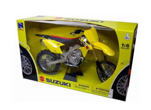 NEWRAY DIE CAST MODEL SUZUKI RM-Z 450 2014, YELLOW AND BLACK, SCALE 1:6
