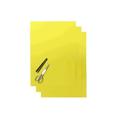 PK/3 BLACKBIRD THICK YELLOW BACKING SHEETS, 47x33cm PER SHEET