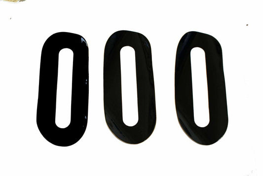 0 THICK BLACK DECAL 8" [x3]