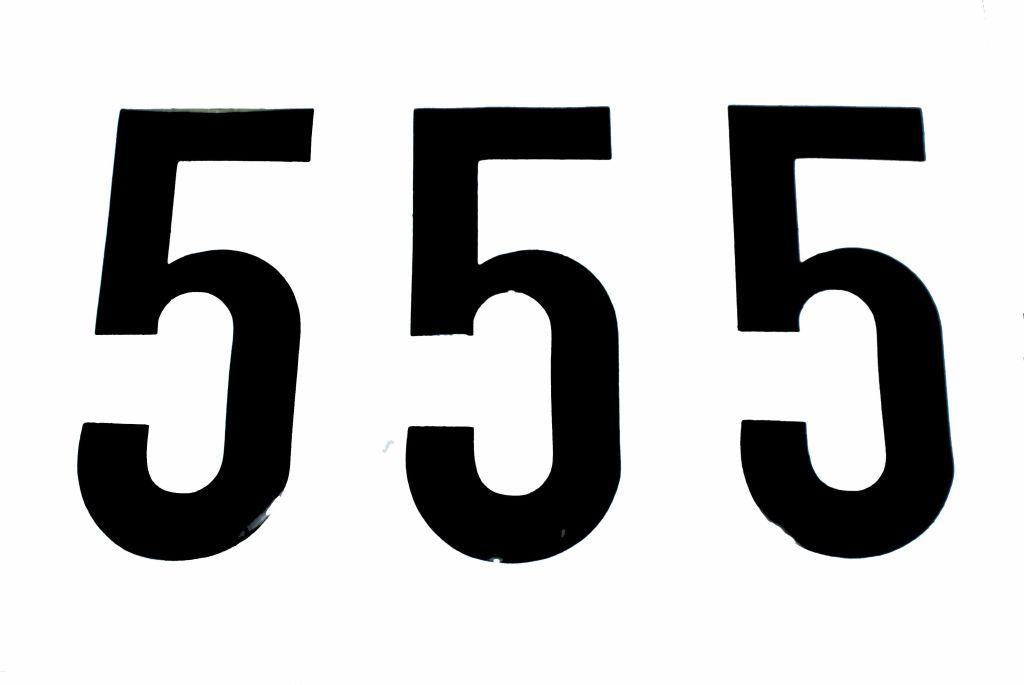 5 THICK BLACK DECAL 8" [x3]
