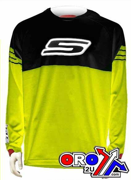 S-LINE MX MEDIUM JERSEY BLACK/FLO,YELLOW