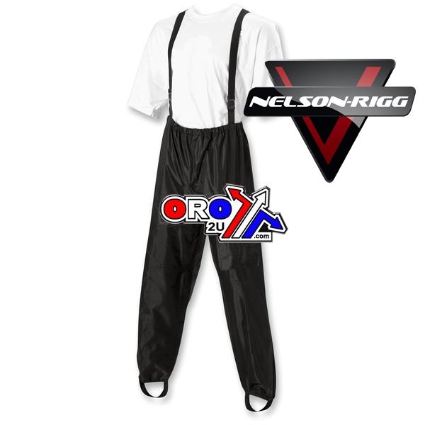 NELSON-RIGG ASTON RAIN PANTS BLACK, SMALL,