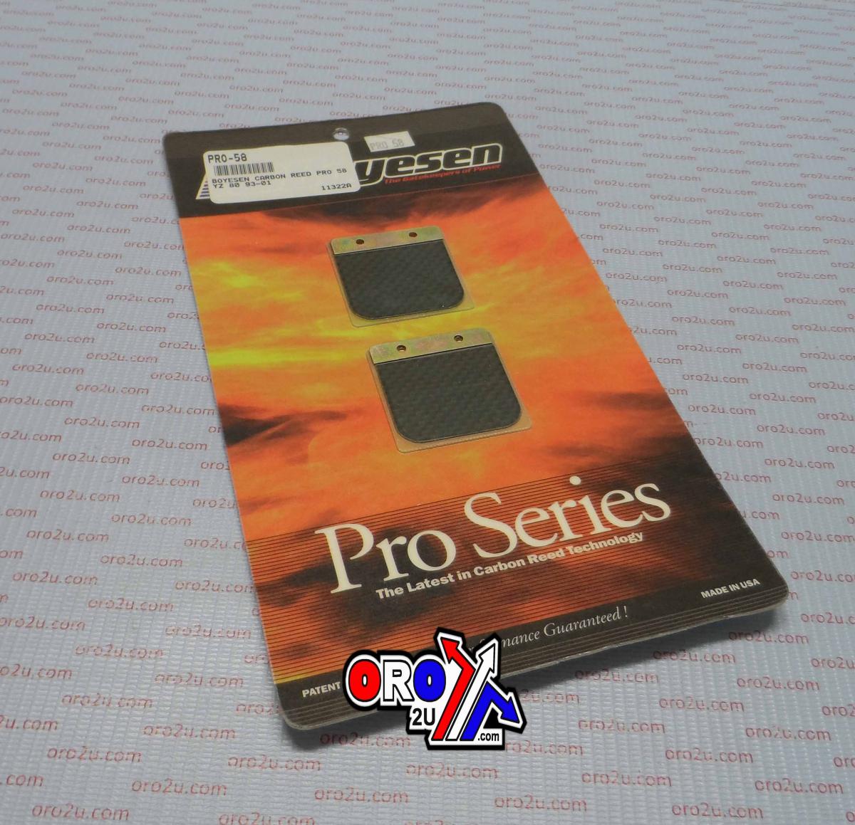 PRO-58 BOYESEN REEDS, Boyesen Pro Series Reeds - PRO, PRO58 YAM YZ80 93-01