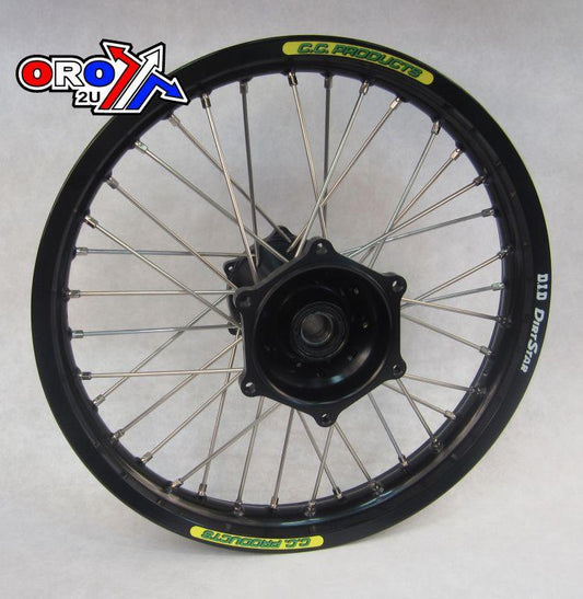 18x2.15 REAR WHEEL BLACK RIM, BLACK HUB, 4 BEARING SUPER STRONG HUB, KTM REAR