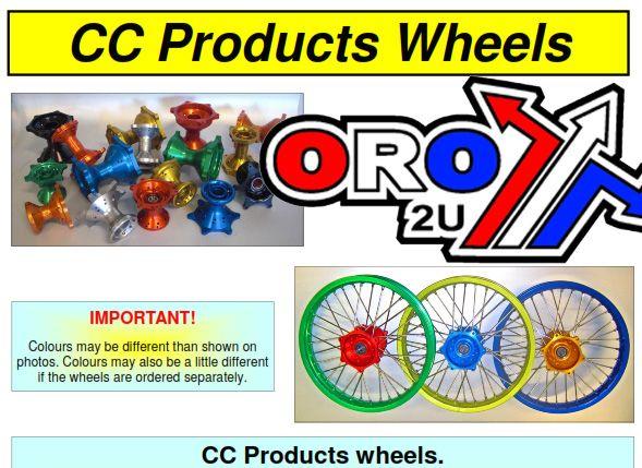 21x1.60 cc FRONT WHEEL SILVER RIM, GOLD HUB YAMAHA