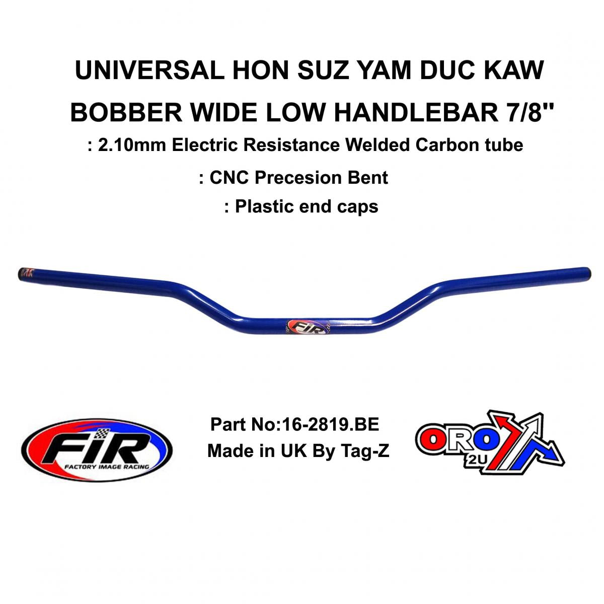 BOBBER HANDLEBAR 7/8'' BLUE, HON SUZ YAM DUC KAW WIDE,  / RE: CML405128