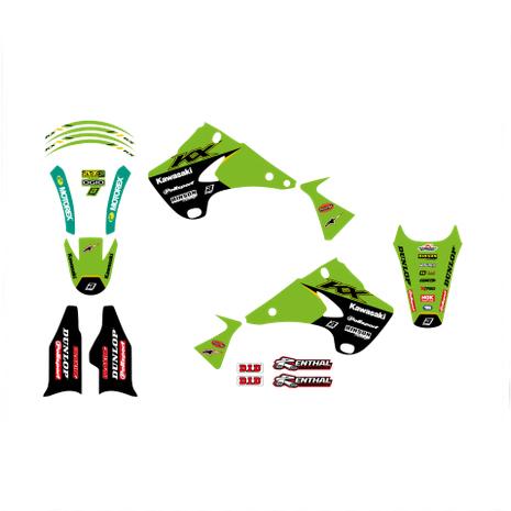 KAWASAKI KX125/250 2003-2008, TEAM KAWASAKI RACING DECAL KIT
