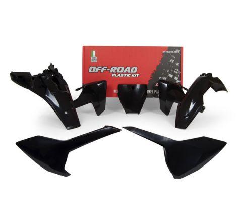 R-TECH BLACK PLASTIC KIT/5 HUSQVARNA TC85 2018-2024