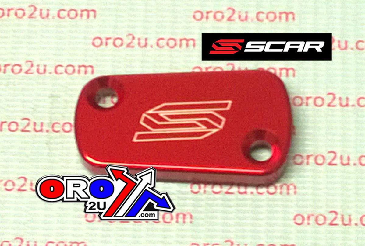 REAR RESERVOIR CAP SUZ RM125/250 91-08, RMZ250/450 04-21 SCAR RACING 3901 RED