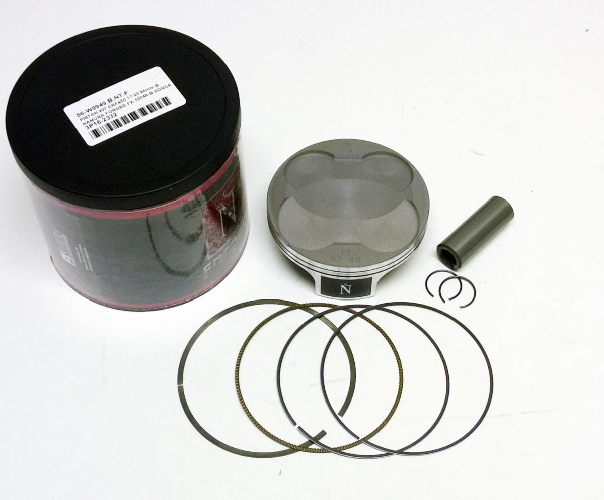 NAMURA 96mm FORGED PISTON KIT B, HONDA CRF450R 2017-2025, CRF450RX 2019-2025