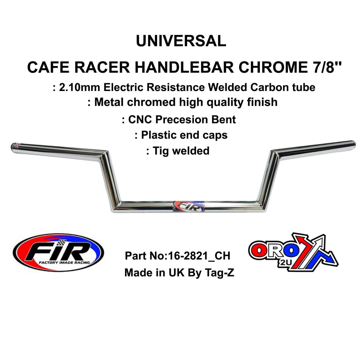CLUBMAN 7/8'' HANDLEBAR, METAL CHROME PLATED FINISH,  / RE: 5697028439551