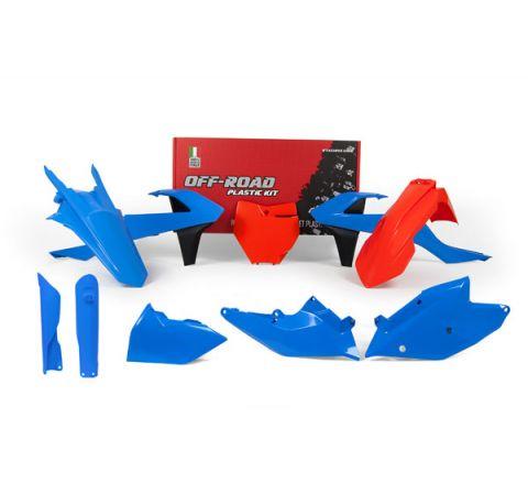 R-TECH ORANGE/BLUE PLASTIC KIT/6 KTM SX/SX-F 2016-2018, XC/XC-F 2017-2018