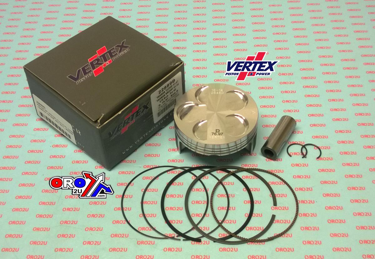 PISTON KIT VERTEX 77.0 A YAMAHA YZ/WR 250 01-14, VERTEX 22889A COMPR 13,5:1
