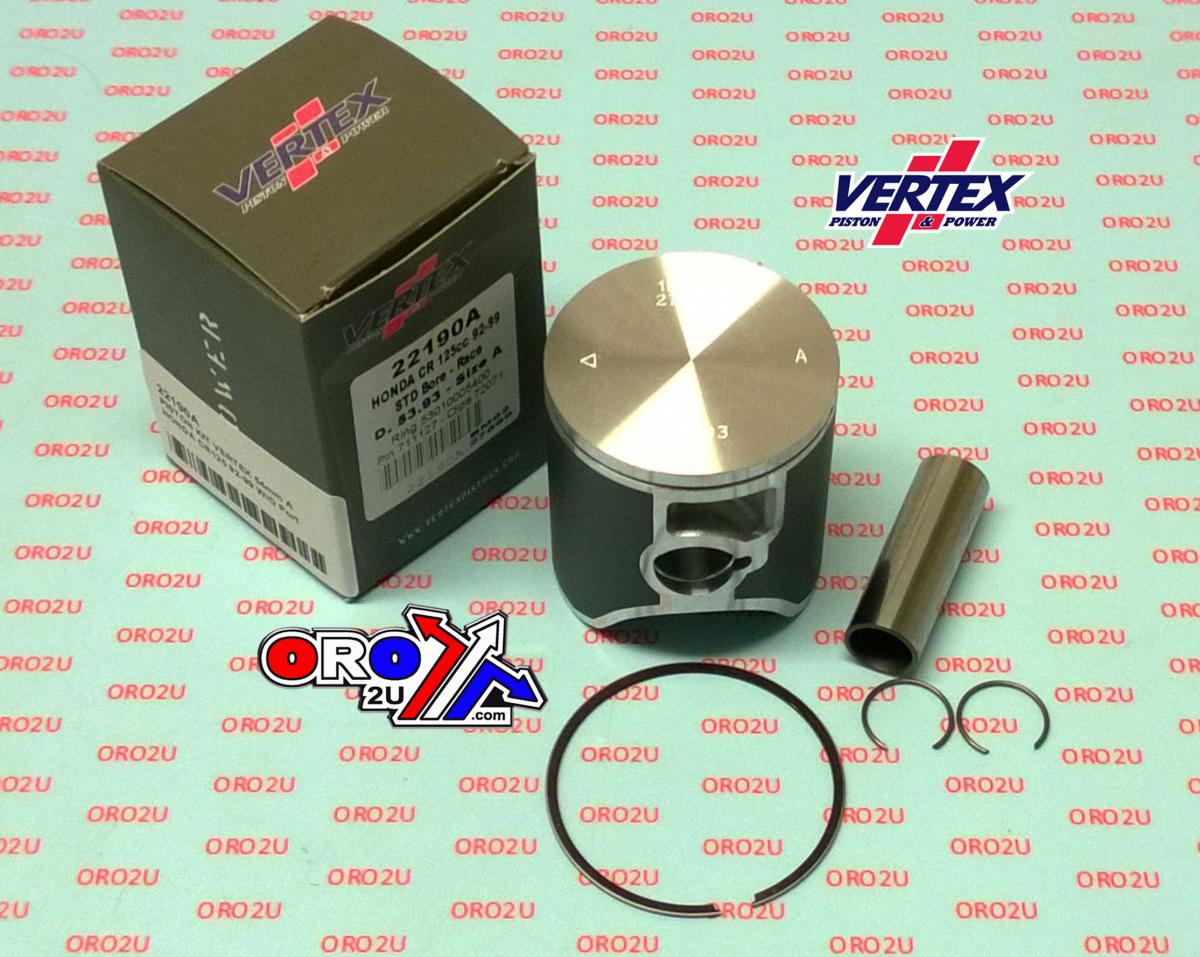 PISTON KIT VERTEX 54 E HONDA CR 125 92-99, VERTEX 22190E W/O PORT