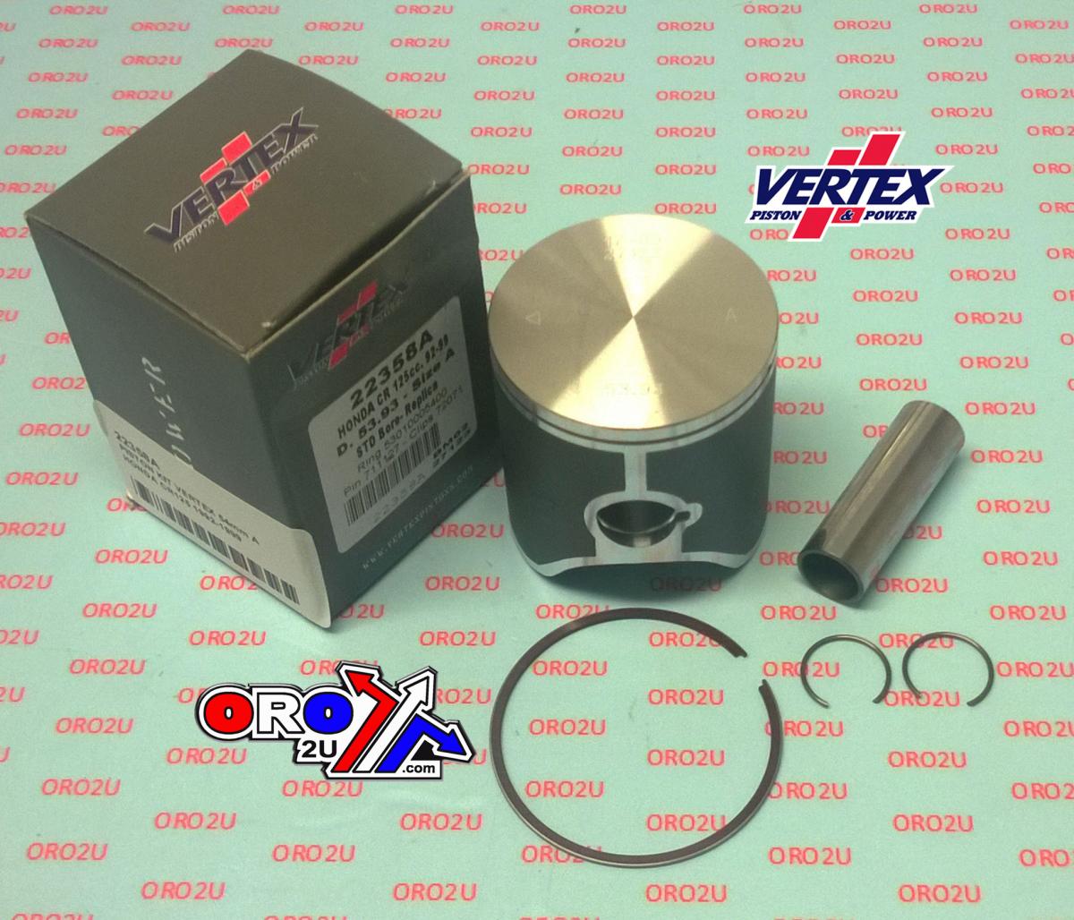 PISTON KIT VERTEX 54.0 D HONDA CR 125 92-99 RACE, VERTEX 22358D