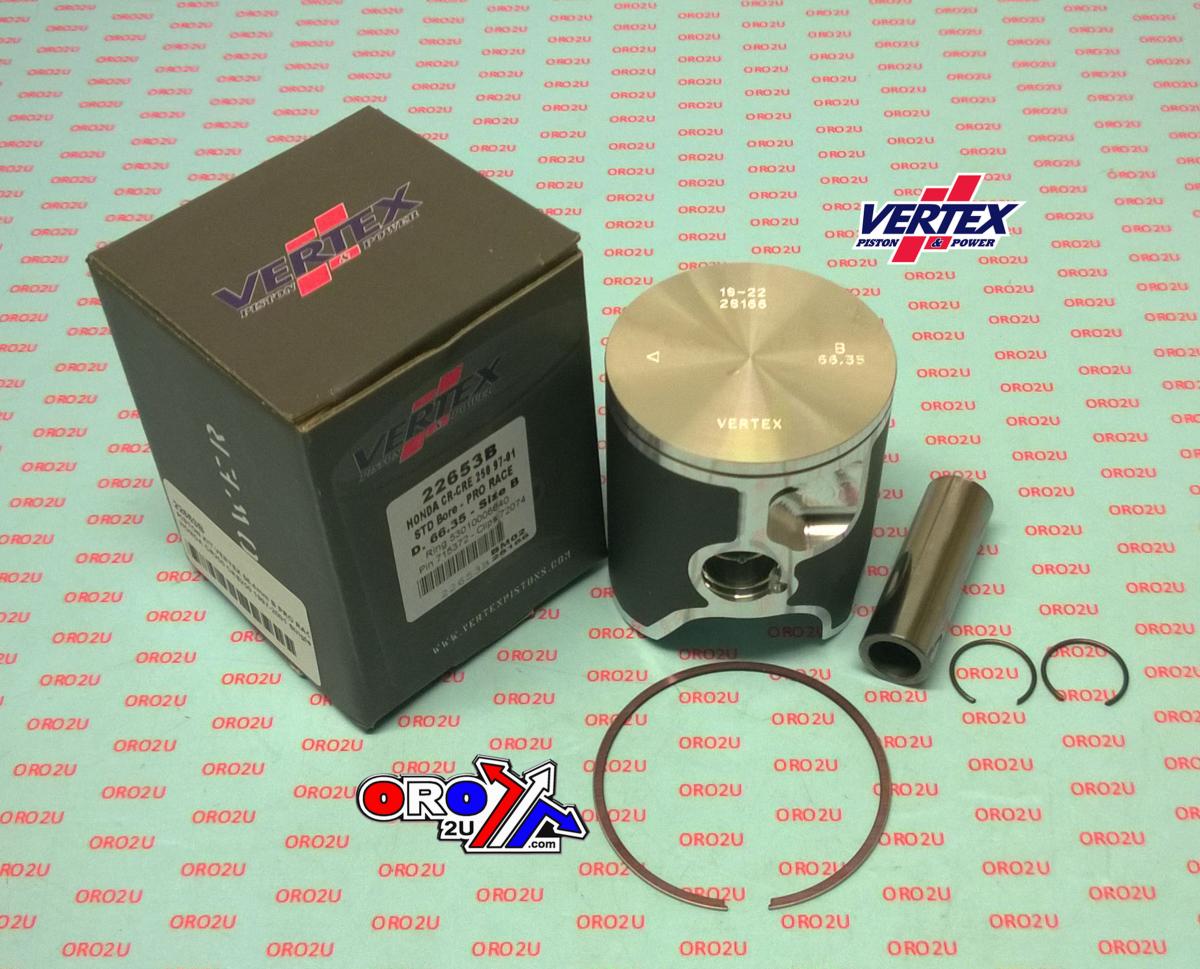 PISTON KIT VERTEX 66.4 B HONDA CR250 97-01 PRO RACE, VERTEX 22653B SINGLE RING