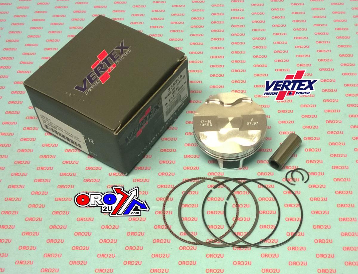 PISTON KIT VERTEX 68.0 C HONDA CRF150R 07-09, OS +2.00 BIG BORE COMPR 11,7:1